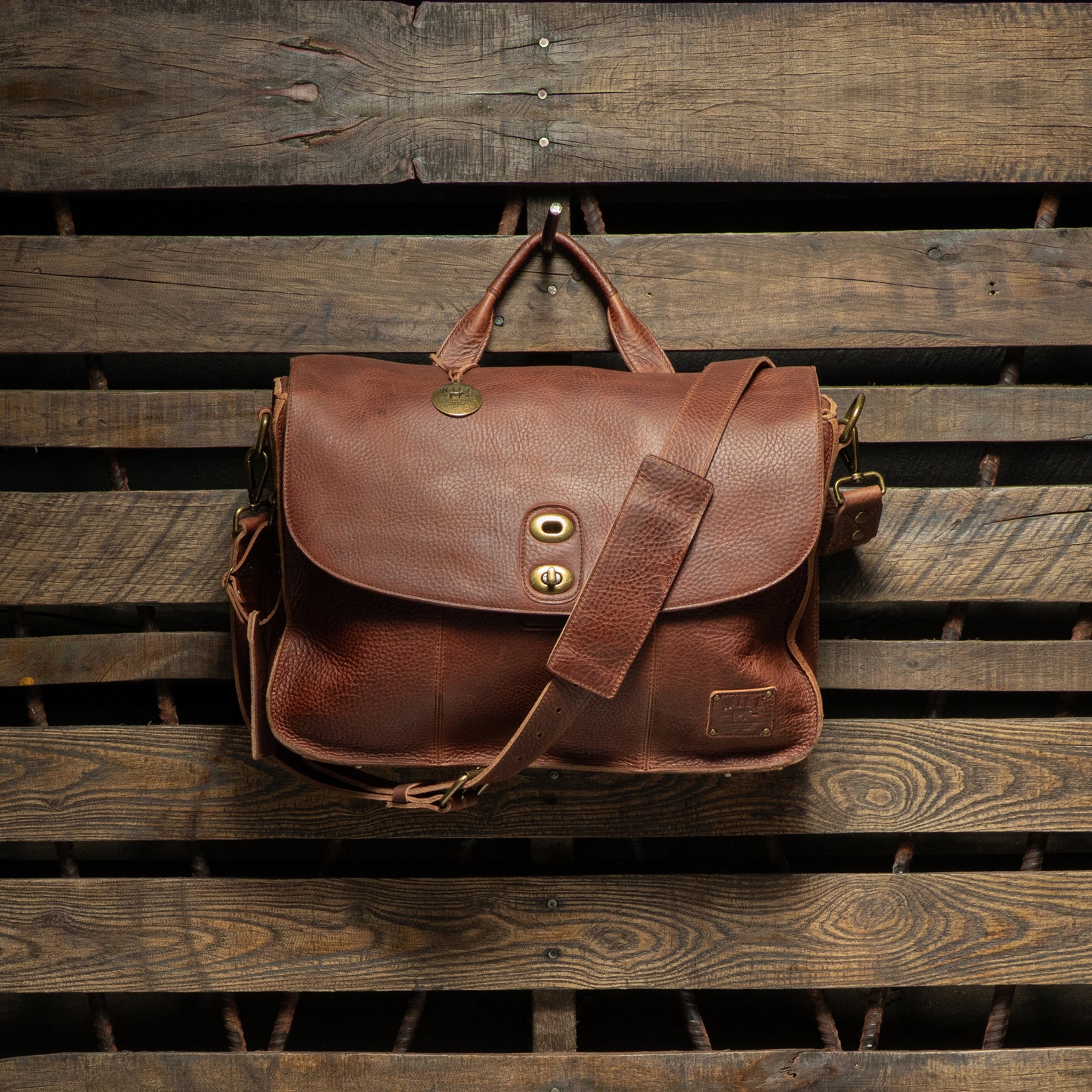 KENT LEATHER MESSENGER COGNAC – Will Leather Goods