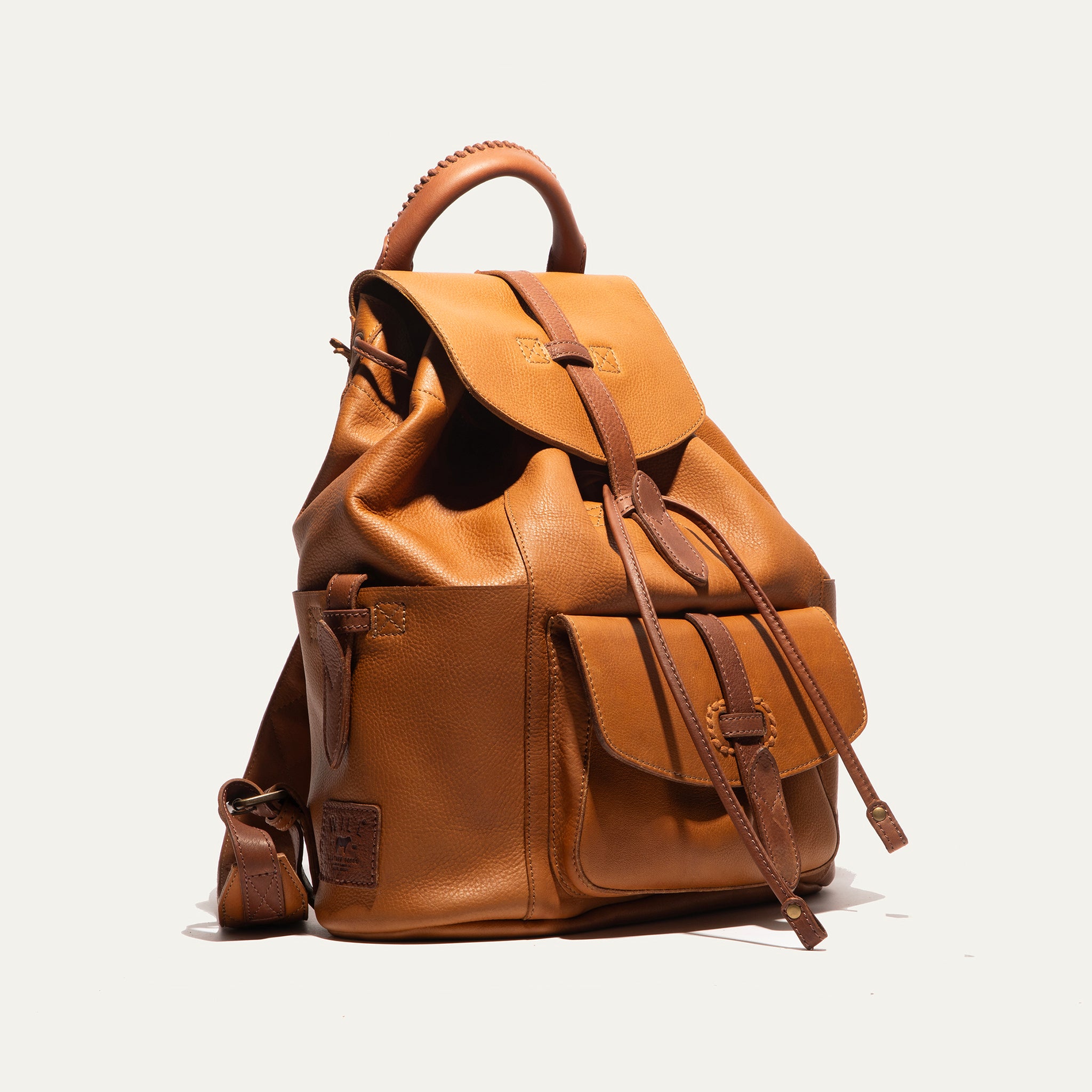 RAINIER LEATHER BACKPACK DUALTONE TAN/COGNAC Will Leather Goods