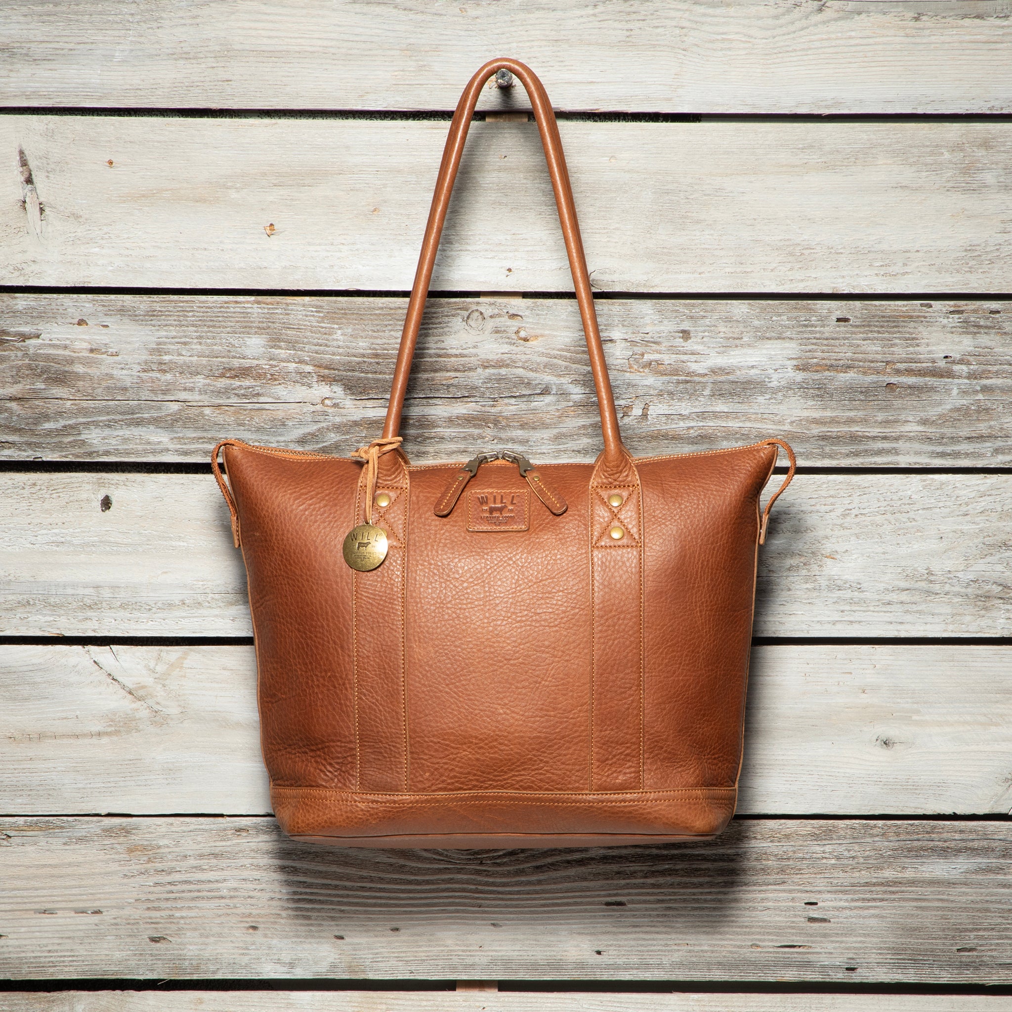 Kirkby Tan Leather Tote Bag - leathershop.com.au