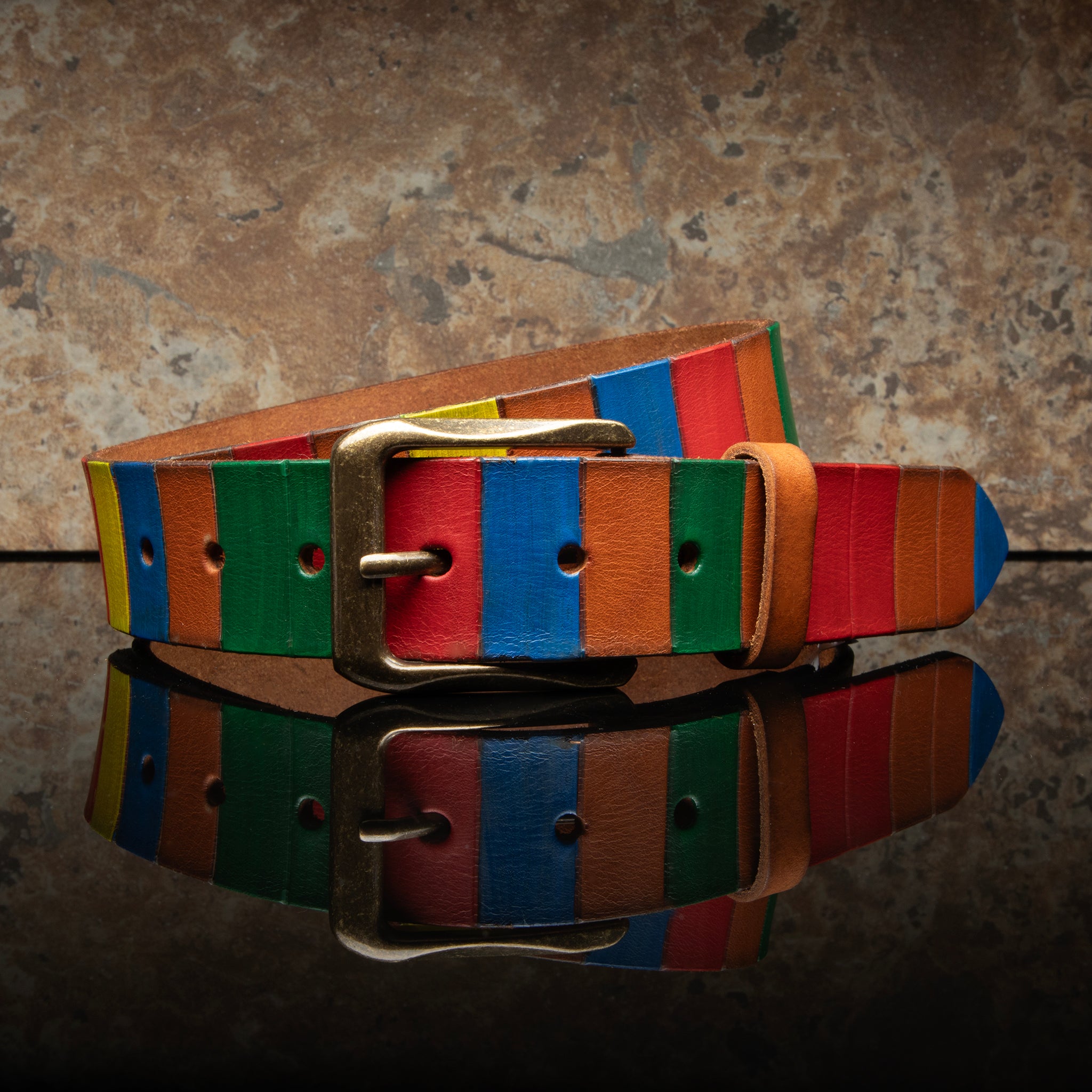 HAND PAINTED COLOR BLOCK BELT – Will Leather Goods